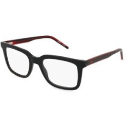 Safilo SpA Hugo HG 1300 Herren-Brille inkl. Gläser Vollrand Quadratisch Acetat-Gestell 51/20/145, Schwarz