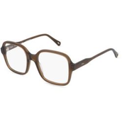 Kering Eyewear Spa Chloé CH0126O Damen-Brille inkl. Gläser Vollrand Eckig Acetat-Gestell 49/18/145, Braun