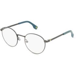 DE RIGO Vision D.A.CH. GmbH Fila VFI717 Unisex-Brille inkl. Gläser Vollrand Panto Edelstahl-Gestell 50/21/140, Grau