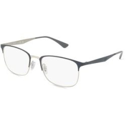 Luxottica Fashion Brillen Vertriebs GmbH Ray-Ban RX6421 Unisex-Brille inkl. Gläser Halbrand Quadratisch Metall-Gestell 54/18/145, Grau