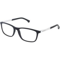 Luxottica Fashion Brillen Vertriebs GmbH Emporio Armani EA3069 Herren-Brille inkl. Gläser Vollrand Quadratisch Kunststoff-Gestell 55/17/140, Schwarz