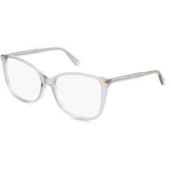 Kering Eyewear Spa Gucci GG0026O Unisex-Brille inkl. Gläser Vollrand Cat Eye Acetat-Gestell 53/17/140, Blau