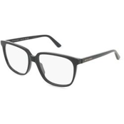 Kering Eyewear Spa Bottega Veneta BV1315O Unisex-Brille inkl. Gläser Vollrand Quadratisch Acetat-Gestell 56/16/145, Schwarz