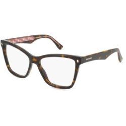 Safilo GmbH Dsquared2  D2 0059 Damen-Brille inkl. Gläser Vollrand Butterfly Acetat-Gestell 54/16/145, Havanna