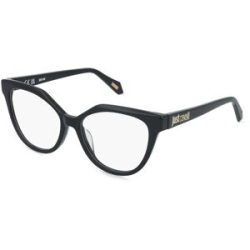 DE RIGO Vision D.A.CH. GmbH Just Cavalli VJC130 Damen-Brille inkl. Gläser Vollrand Cat Eye Kunststoff-Gestell 53/16/140, Schwarz