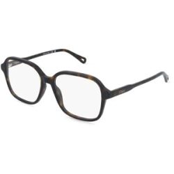 Kering Eyewear Spa Chloé CH0313O Damen-Brille inkl. Gläser Vollrand Eckig Acetat-Gestell 54/16/140, Havanna
