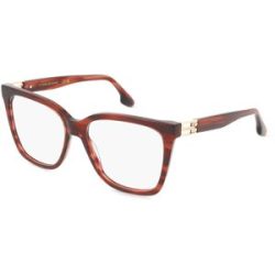 Safilo GmbH Victoria Beckham VB2680 Damen-Brille inkl. Gläser Vollrand Quadratisch Acetat-Gestell 53/15/140, Rot