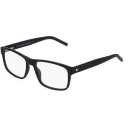 Safilo SpA Tommy Hilfiger Eyewear TH 1989 Herren-Brille inkl. Gläser Vollrand Quadratisch Acetat-Gestell 57/17/145, Schwarz