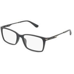 DE RIGO Vision D.A.CH. GmbH Police POIVPLL62 Herren-Brille inkl. Gläser Vollrand Quadratisch Acetat-Gestell 52/18/145, Schwarz