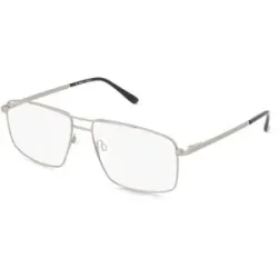 Billion Excel Optical Manufactory Co. Ltd. Fielmann BE 034 CL Herren-Brille inkl. Gläser Vollrand Quadratisch Edelstahl-Gestell 58/15/145, Grau