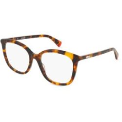Thélios Kenzo KZ50202I Unisex-Brille inkl. Gläser Vollrand Quadratisch Kunststoff-Gestell 55/18/145, Havanna