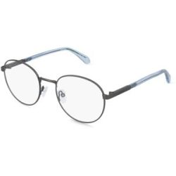 Safilo GmbH Polaroid PLD D600 Herren-Brille inkl. Gläser Vollrand Rund Edelstahl-Gestell 53/21/145, Grau