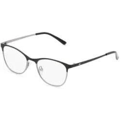 Fielmann AG Fielmann MI 003 CL Damen-Brille inkl. Gläser Halbrand Butterfly Edelstahl-Gestell 50/19/135, Schwarz