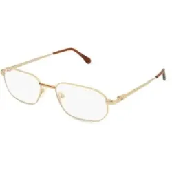 Suncute Industries Co., Ltd. Fielmann MC 572 FLEX CL Herren-Brille inkl. Gläser Vollrand Quadratisch Metall-Gestell 51/17/135, Gold