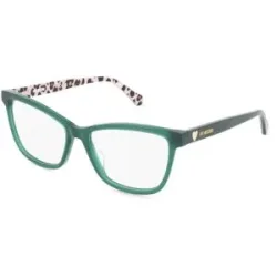 Safilo GmbH Moschino MOL632 Damen-Brille inkl. Gläser Vollrand Eckig Acetat-Gestell 54/16/140, Grün
