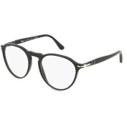 Luxottica Fashion Brillen Vertriebs GmbH Persol 0PO3286V Herren-Brille inkl. Gläser Vollrand Panto Acetat-Gestell 51/19/140, Schwarz