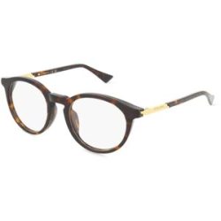 Kering Eyewear Spa Bottega Veneta BV1335OA Unisex-Brille inkl. Gläser Vollrand Panto Acetat-Gestell 50/21/145, Havanna