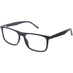 Safilo GmbH Hugo HG 1307 Herren-Brille inkl. Gläser Vollrand Quadratisch Kunststoff-Gestell 55/16/145, Schwarz