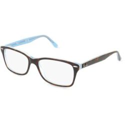 Luxottica Fashion Brillen Vertriebs GmbH Ray-Ban RX5428 Unisex-Brille inkl. Gläser Vollrand Quadratisch Acetat-Gestell 55/17/145, Havanna