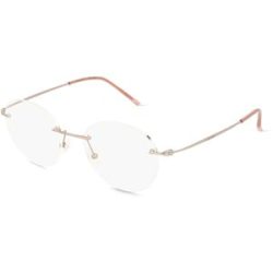 Marchon Germany GmbH Calvin Klein CK22125TA Unisex-Brille inkl. Gläser Vollrand Rund Metall-Gestell 50/18/150, Gold