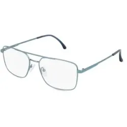Wenzhou Bada Optical Co. , LTD Fielmann BD 563 CL Herren-Brille inkl. Gläser Vollrand Quadratisch Edelstahl-Gestell 56/16/145, Blau