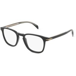 Safilo GmbH David Beckham DB 1050 Herren-Brille inkl. Gläser Vollrand Quadratisch Acetat-Gestell 49/20/150, Schwarz