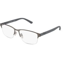 Luxottica Fashion Brillen Vertriebs GmbH Emporio Armani EA1138 Herren-Brille inkl. Gläser Halbrand Quadratisch Metall-Gestell 56/17/145, Silber