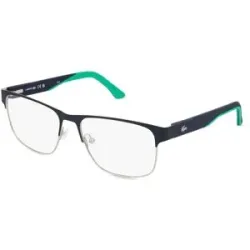 Marchon Germany GmbH Lacoste L2291 Unisex-Brille inkl. Gläser Vollrand Quadratisch Edelstahl-Gestell 56/17/140, Blau