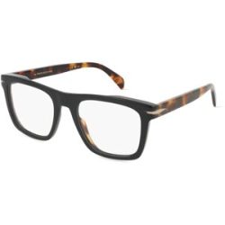 Safilo GmbH David Beckham DB 7020 Herren-Brille inkl. Gläser Vollrand Quadratisch Acetat-Gestell 51/20/145, Schwarz