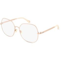 Kering Eyewear Spa Chloé CH0284O Damen-Brille inkl. Gläser Vollrand Eckig Metall-Gestell 57/16/140, Gold