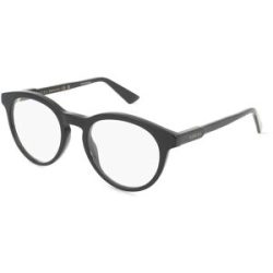 Kering Eyewear Spa Gucci GG1822O Unisex-Brille inkl. Gläser Vollrand Rund Acetat-Gestell 50/20/145, Schwarz