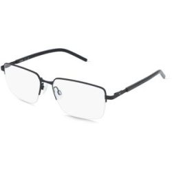 Kering Eyewear Spa PUMA PU0538O Herren-Brille inkl. Gläser Halbrand Eckig Metall-Gestell 59/17/145, Schwarz