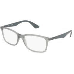 Luxottica Fashion Brillen Vertriebs GmbH Ray-Ban RX7047 Herren-Brille inkl. Gläser Vollrand Quadratisch Kunststoff-Gestell 56/17/145, Grau