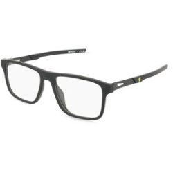 Luxottica Fashion Brillen Vertriebs GmbH Scuderia Ferrari FZ8020U Unisex-Brille inkl. Gläser Vollrand Quadratisch Kunststoff-Gestell 55/17/145, Schwarz