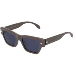 Kering Eyewear Spa Alexander McQueen AM0409S Herren-Sonnenbrille Vollrand Quadratisch Kunststoff-Gestell, Braun