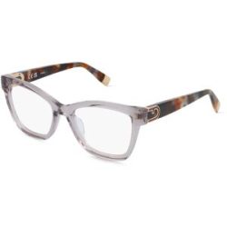 DE RIGO Vision D.A.CH. GmbH Furla VFU865 Damen-Brille inkl. Gläser Vollrand Cat Eye Kunststoff-Gestell 52/18/140, Grau