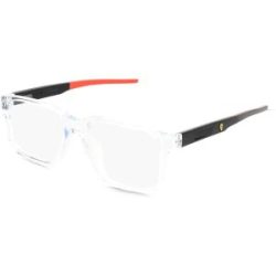Luxottica Fashion Brillen Vertriebs GmbH Scuderia Ferrari FZ8013D Unisex-Brille inkl. Gläser Vollrand Quadratisch Kunststoff-Gestell 54/18/145, Transparent