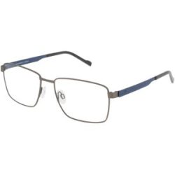 Eschenbach Optik GmbH Titanflex 820999 Herren-Brille inkl. Gläser Vollrand Quadratisch Metall-Gestell 57/17/145, Grau