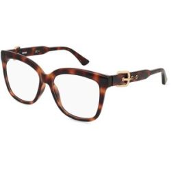 Safilo SpA Moschino 609 Damen-Brille inkl. Gläser Vollrand Cat Eye Metall-Gestell 53/15/140, Havanna
