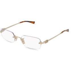 Luxottica Fashion Brillen Vertriebs GmbH Miu Miu MU 50YV Damen-Brille inkl. Gläser Randlos Eckig Metall-Gestell 52/20/140, Gold