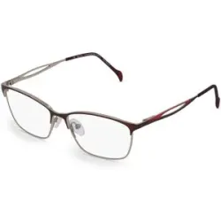 Stepper Eyewear LTD. Fielmann COMFORT 085 FLEX CL Damen-Brille inkl. Gläser Vollrand Butterfly Titan-Gestell 52/14/135, Braun