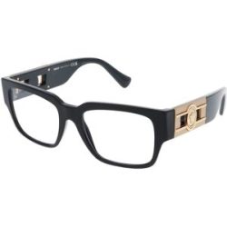 Luxottica Fashion Brillen Vertriebs GmbH Versace VE3350 Herren-Brille inkl. Gläser Vollrand Quadratisch Acetat-Gestell 53/18/140, Schwarz
