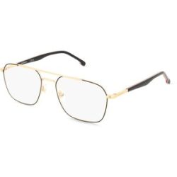 Safilo GmbH Carrera 369 Herren-Brille inkl. Gläser Vollrand Pilot Edelstahl-Gestell 55/18/145, Schwarz