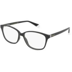 Safilo GmbH Polaroid PLD D466 Damen-Brille inkl. Gläser Vollrand Quadratisch Kunststoff-Gestell 55/15/145, Schwarz
