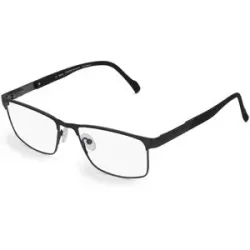 Stepper Eyewear LTD. Fielmann COMFORT 090 FLEX CL Herren-Brille inkl. Gläser Vollrand Quadratisch Titan-Gestell 54/17/135, Grau