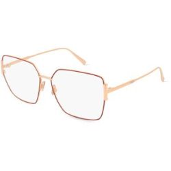 Marcolin Deutschland GmbH Tod's TO5272 Damen-Brille inkl. Gläser Vollrand Quadratisch Metall-Gestell 56/14/140, Rot