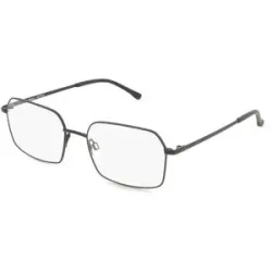 Matt Optical Co., LTD. Fielmann MO 001 CL MATTHIAS Herren-Brille inkl. Gläser Vollrand Quadratisch Edelstahl-Gestell 54/18/145, Schwarz