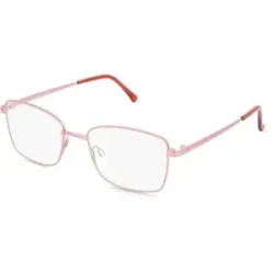 Zhangzhou Agilton Optical Co., Ltd. Fielmann MC 640 FA JENNIFER Damen-Brille inkl. Gläser Vollrand Quadratisch Edelstahl-Gestell 52/18/135, Pink