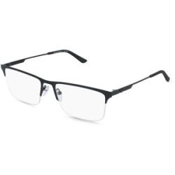 Luxottica Fashion Brillen Vertriebs GmbH Emporio Armani 0EA1177 Herren-Brille inkl. Gläser Halbrand Eckig Metall-Gestell 57/18/145, Schwarz