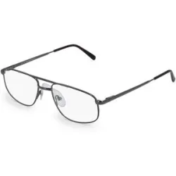 Suncute Industries Co., Ltd. Fielmann MC 338 MOD FLEX TR Herren-Brille inkl. Gläser Vollrand Quadratisch Metall-Gestell 54/17/130, Grau